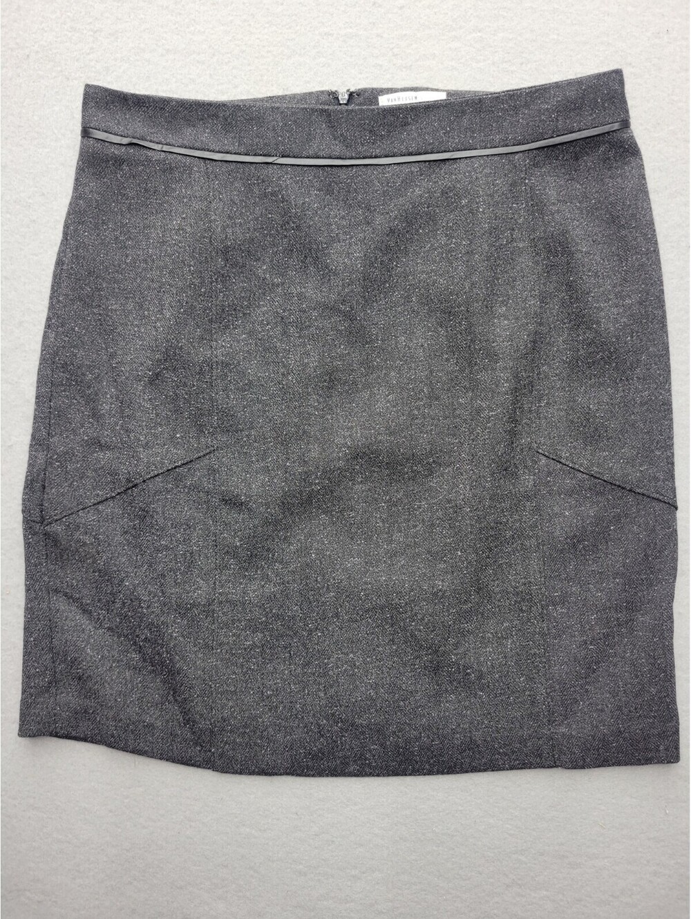 Vanheusen Womens Skirt Size 12 Gray Mini Knit Solid Polyester Blend El Salvador